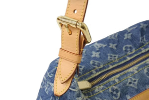 LOUIS VUITTON ルイヴィトン ショルダーバッグ ワンショルダー モノグラムデニムバギーPM M95049 インディゴブルー 美品 中古 4b002115