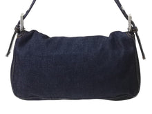 Load image into Gallery viewer, FENDI フェンディ マンマバケット ワンショルダーバッグ 26425 デニム レザー ネイビー シルバー金具 美品 中古 4b002120ff