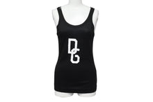 Load image into Gallery viewer, DOLCE&amp;GABBANA ドルチェ&amp;ガッバーナ タンクトップ DGロゴ JTJ3K イタリア製 コットン ブラック ホワイト サイズ40 美品 中古 4b002133