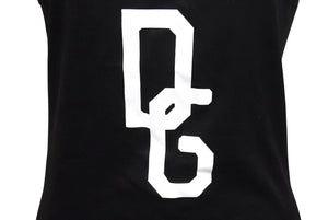 DOLCE&GABBANA ドルチェ&ガッバーナ タンクトップ DGロゴ JTJ3K イタリア製 コットン ブラック ホワイト サイズ40 美品 中古 4b002133