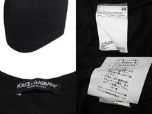 Load image into Gallery viewer, DOLCE&amp;GABBANA ドルチェ&amp;ガッバーナ タンクトップ DGロゴ JTJ3K イタリア製 コットン ブラック ホワイト サイズ40 美品 中古 4b002133