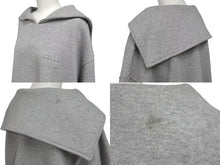 Load image into Gallery viewer, MIU MIU ミュウミュウ 22AW Logo-Embroidered Sailor-Coller Sweatshirt ロゴ刺繍 セーラーカラー スウェット グレー サイズS 美品 中古 4b002151