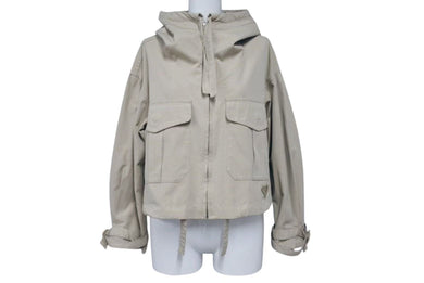 PRADA プラダ 2010年製 ラッピングストラップ ショートレングスコート 88721J ベージュ サイズS 美品 中古 4b002154