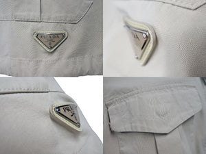 PRADA プラダ 2010年製 ラッピングストラップ ショートレングスコート 88721J ベージュ サイズS 美品 中古 4b002154