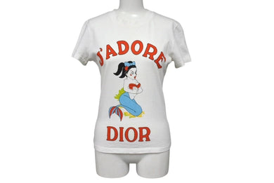 CHRISTIAN DIOR クリスチャンディオール ガリアーノ期 J'ADORE マーメイド カートゥーン ロゴ Tシャツ 2A12155028 サイズ38 美品 中古 4b002155