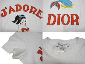 CHRISTIAN DIOR クリスチャンディオール ガリアーノ期 J'ADORE マーメイド カートゥーン ロゴ Tシャツ 2A12155028 サイズ38 美品 中古 4b002155