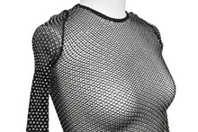 Load image into Gallery viewer, 極美品 BALENCIAGA バレンシアガ 23FW クリスタル メッシュ ミニドレス 748657 3D2B4 ブラック サイズS 中古 4b002156