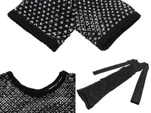 Load image into Gallery viewer, 極美品 BALENCIAGA バレンシアガ 23FW クリスタル メッシュ ミニドレス 748657 3D2B4 ブラック サイズS 中古 4b002156