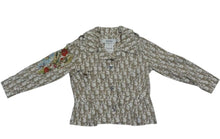 Load image into Gallery viewer, CHRISTIAN DIOR クリスチャンディオール baby Dior トロッター柄 花柄刺繍 ジャケット スカート ハット 3点セット ベージュ サイズ3A 美品 中古 4b002158