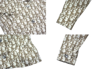 CHRISTIAN DIOR クリスチャンディオール baby Dior トロッター柄 花柄刺繍 ジャケット スカート ハット 3点セット ベージュ サイズ3A 美品 中古 4b002158