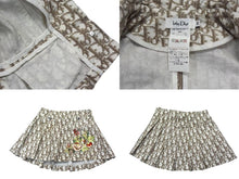 Load image into Gallery viewer, CHRISTIAN DIOR クリスチャンディオール baby Dior トロッター柄 花柄刺繍 ジャケット スカート ハット 3点セット ベージュ サイズ3A 美品 中古 4b002158
