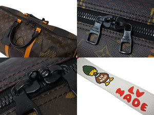 LOUIS VUITTON ルイヴィトン NIGO キーポールバンドリエール50 ボストンバッグ N40360 ブラウン ダミエグラフィット サイズ50 美品 中古 4b002163