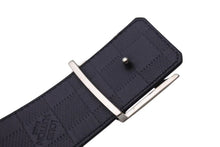 Load image into Gallery viewer, 新品同様 LOUIS VUITTON ルイヴィトン ダミエ サンチュール LVイニシャル M0221 ホワイト ブラック マットシルバー金具 中古 4b002164