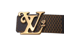 Load image into Gallery viewer, 新品同様 LOUIS VUITTON ルイヴィトン 2020AW サンチュール LVスクエア NIGOコラボ ダミエジャイアント サイズ95/38 中古 4b002166