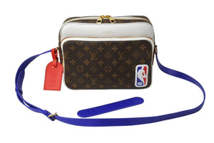 極美品 LOUIS VUITTON x NBA ルイヴィトン モノグラム M45584 ナイルメッセンジャーPM ショルダーバッグ 中古 4b002168