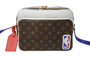 極美品 LOUIS VUITTON x NBA ルイヴィトン モノグラム M45584 ナイルメッセンジャーPM ショルダーバッグ 中古 4b002168