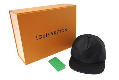LOUIS VUITTON ルイヴィトン キャスケットダミエ アンフィニ m76563 ヴァージル期 カーフレザー サイズ60 ブラック 美品 中古 4b002169