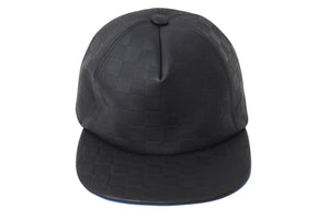 LOUIS VUITTON ルイヴィトン キャスケットダミエ アンフィニ m76563 ヴァージル期 カーフレザー サイズ60 ブラック 美品 中古 4b002169