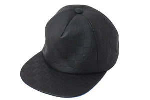 LOUIS VUITTON ルイヴィトン キャスケットダミエ アンフィニ m76563 ヴァージル期 カーフレザー サイズ60 ブラック 美品 中古 4b002169