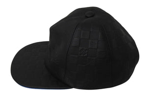 LOUIS VUITTON ルイヴィトン キャスケットダミエ アンフィニ m76563 ヴァージル期 カーフレザー サイズ60 ブラック 美品 中古 4b002169