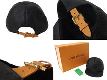 Load image into Gallery viewer, 極美品 LOUIS VUITTON ルイヴィトン ヴァージルフレンズキャップ mp2943 モノグラム サイズ60 ブラック 美品 中古 4b002170