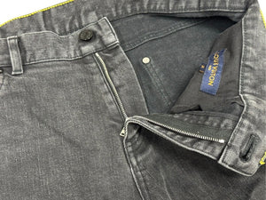 LOUIS VUITTON ルイヴィトン デニムパンツ ヴァージル期 H1D70WDKN ブラック シルバー金具 サイズ34 美品 中古 4b002174