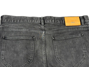 LOUIS VUITTON ルイヴィトン デニムパンツ ヴァージル期 H1D70WDKN ブラック シルバー金具 サイズ34 美品 中古 4b002174