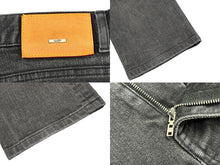 Load image into Gallery viewer, LOUIS VUITTON ルイヴィトン デニムパンツ ヴァージル期 H1D70WDKN ブラック シルバー金具 サイズ34 美品 中古 4b002174
