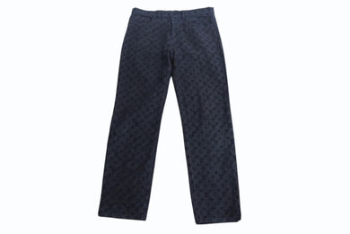 LOUIS VUITTON ルイヴィトン NBA モノグラム デニムパンツ HKD05WZNY コットン サイズ34 総柄 ブラック 美品 中古 4b002175
