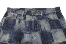 画像をギャラリービューアに読み込む, 極美品 LOUIS VUITTON ルイヴィトン ダミエソルト チェック柄デニムパンツ RM212M DR0 HLD03W ブルー コットン ゴールド金具 中古 4b002176