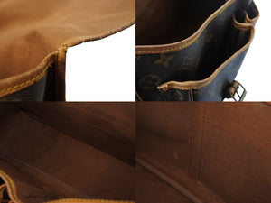 LOUIS VUITTON ルイ ヴィトン ジベシエールGM ショルダーバッグ モノグラムキャンバス ブラウン ゴールド金具 美品 中古 4b002177