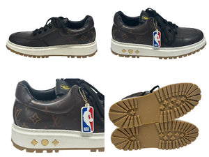 ルイヴィトン ルイヴィトン NBA アベスライン モノグラム 未スニーカー 1A8FU2 レザー ブラウン サイズ9 中古 4b002192 