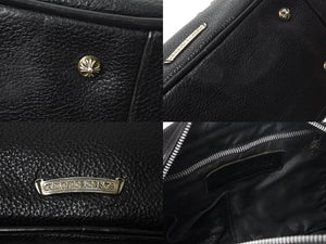CHROME HEARTS クロムハーツ 新型 スモール ジムバッグ セメタリークロスパッチ ボストンバッグ CHチャーム ブラック 美品 中古 4b002198