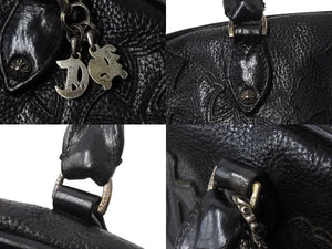 CHROME HEARTS クロムハーツ 新型 スモール ジムバッグ セメタリークロスパッチ ボストンバッグ CHチャーム ブラック 美品 中古 4b002198