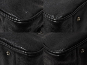 CHROME HEARTS クロムハーツ 新型 スモール ジムバッグ セメタリークロスパッチ ボストンバッグ CHチャーム ブラック 美品 中古 4b002198