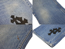 画像をギャラリービューアに読み込む, CHROME HEARTS × Levi&#39;s クロムハーツ リーバイス 517 クロスパッチ デニムパンツ インディゴブルー ブラック サイズ34 美品 中古 4b002200 