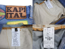 画像をギャラリービューアに読み込む, 未使用 KAPITAL キャピタル 23AW Rat Flare Jean ワッペンデニムパンツ パッチ K2304LP145 Indigo インディゴ サイズ32 中古 4b002203 