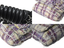 Load image into Gallery viewer, 極美品 CHANEL シャネル ツイード ショルダーバッグ 10番台 マルチカラー シルバー金具 レザー 中古 4b002209