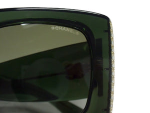 CHANEL シャネル サングラス 5480-H-A c.1718/S3 サイズ52□22 140 ココマーク フェイクパール クリアグリーン 美品 中古 4b002219