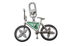 Load image into Gallery viewer, LOUIS VUITTON ルイヴィトン BIJOU DE SAC BIKE ビジューサック バイク チャーム キーホルダー M77148 シルバー グリーン 美品 中古 4b002221