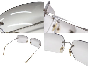 CHANEL シャネル リムレス サングラス 4017-D c.159/6I サイズ62□17 120 ココマーク ラインストーン グラデーション 美品 中古 4b002226