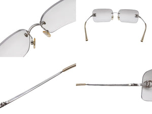 CHANEL シャネル リムレス サングラス 4017-D c.159/6I サイズ62□17 120 ココマーク ラインストーン グラデーション 美品 中古 4b002226
