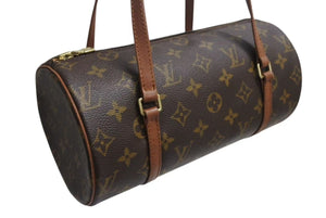 LOUIS VUITTON ルイヴィトン モノグラム パピヨン26 ハンドバッグ M51386 ブラウン ロゴ ゴールド金具 美品 中古 4b002228