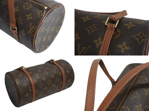 LOUIS VUITTON ルイヴィトン モノグラム パピヨン26 ハンドバッグ M51386 ブラウン ロゴ ゴールド金具 美品 中古 4b002228