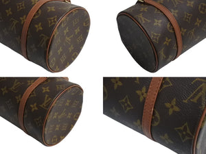 LOUIS VUITTON ルイヴィトン モノグラム パピヨン26 ハンドバッグ M51386 ブラウン ロゴ ゴールド金具 美品 中古 4b002228