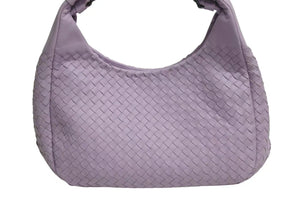極美品 BOTTEGAVENETA ボッテガヴェネタ ハンドバッグ イントレチャート B03605115H パープル レザー ブラック金具 美品 中古 4b002230
