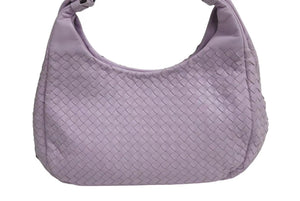 極美品 BOTTEGAVENETA ボッテガヴェネタ ハンドバッグ イントレチャート B03605115H パープル レザー ブラック金具 美品 中古 4b002230