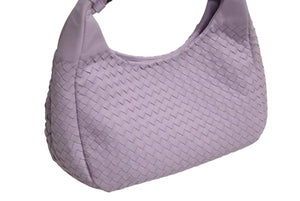 極美品 BOTTEGAVENETA ボッテガヴェネタ ハンドバッグ イントレチャート B03605115H パープル レザー ブラック金具 美品 中古 4b002230
