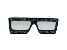 Load image into Gallery viewer, GUCCI グッチ サングラス GG0431S サイズ60□16 145 ブラック ゴールド ラインストーン メタル プラスチック 美品 中古 4b002231