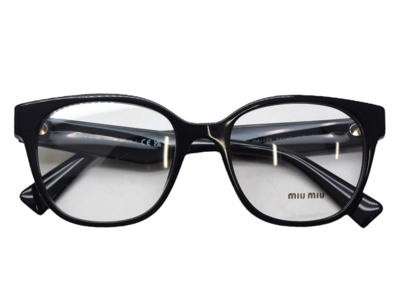 MIUMIU ミュウミュウ サングラス 54□19 145 ブラック サイドロゴ プラスチック 54□19 145 美品 中古 4b002232